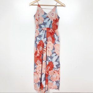 LOFT FLORAL SPAGHETTI STRAP MAXI DRESS